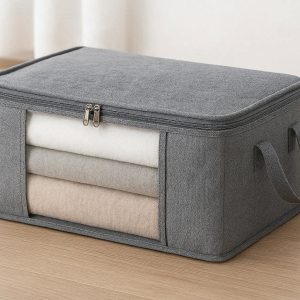 10 Fabric Underbed Storage Bag Small Clothes Organizer Foldable Breathable Blanket Container with Handles