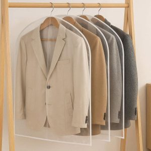 18 Clear Plastic Wardrobe Storage Bag Hanging Garment Cover Dustproof Shield Coat Suit Jacket Protector