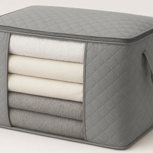 19 Fabric Wardrobe Storage Bag Large Clothes Organizer Bin Soft Quilt Blanket Container with Handles