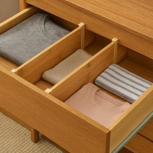 26 Bamboo Drawer Divider Spring Loaded Expandable Bedroom Dresser Organizer Wooden Separator for Clothes