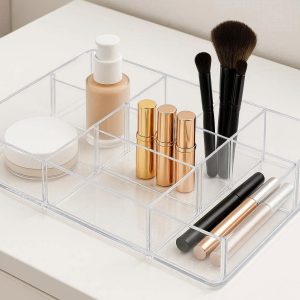 29 Clear Acrylic Drawer Divider Adjustable Organizer Tray Invisible Cosmetic Makeup Separator for Vanity