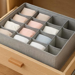 30 Fabric Drawer Divider Foldable Storage Box Underwear Closet Organizer Separator Bin for Wardrobe Dresser